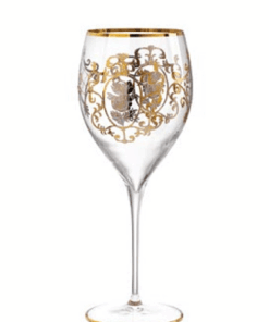 Poháre na červene víno Cristal gold