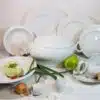 Porcelánová obedová súprava pre 6 osôb Futuorna biela