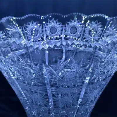 Krištáľová brúsená váza 40 cm