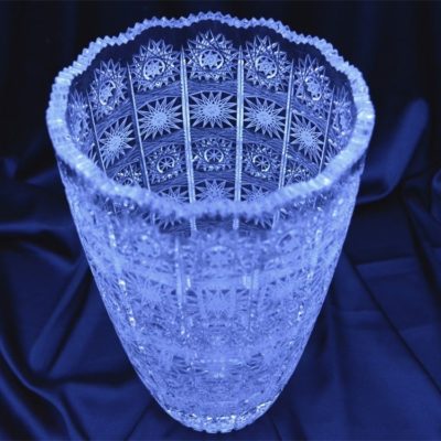 Krištáľová brúsená váza 30 cm