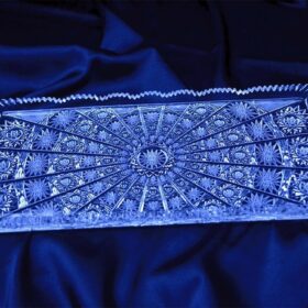 Krištálová brúsená tácka 32 cm
