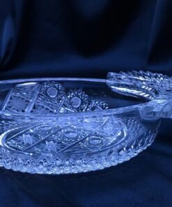 Krištálová brúsená miska slivka 12 cm