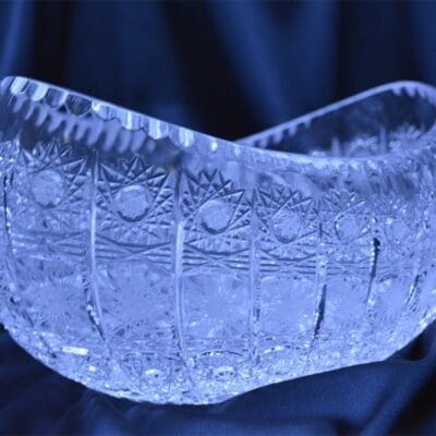 Krištálová brúsená miska 26 cm