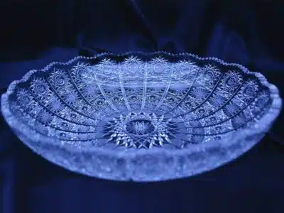 Krištálová brúsená miska 28 cm