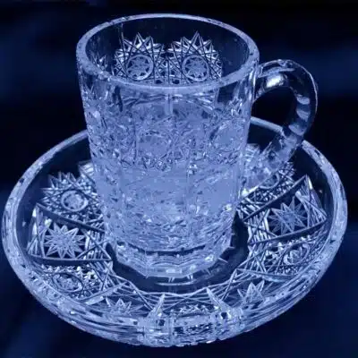 Krištálové brúsené šálky na kávu 75 ml set 6 kusov