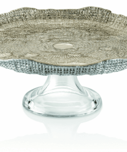 Podnos na tortu DIAMAN bežový D25 cm H11 cm