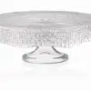 Podnos na tortu DIAMAN číry D33 cm H10,5 cm