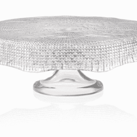Podnos na tortu DIAMAN číry D33 cm H10,5 cm