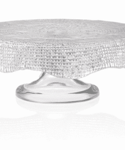 Podnos na tortu DIAMAN číry D26 cm H10,5 cm