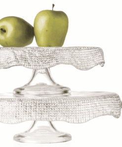 Podnos na tortu DIAMAN číry D26 cm H10,5 cm