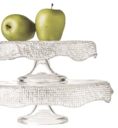 Podnos na tortu DIAMAN číry D26 cm H10,5 cm
