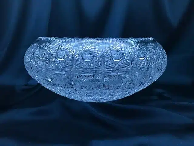 Krištálová brúsená miska 25 cm