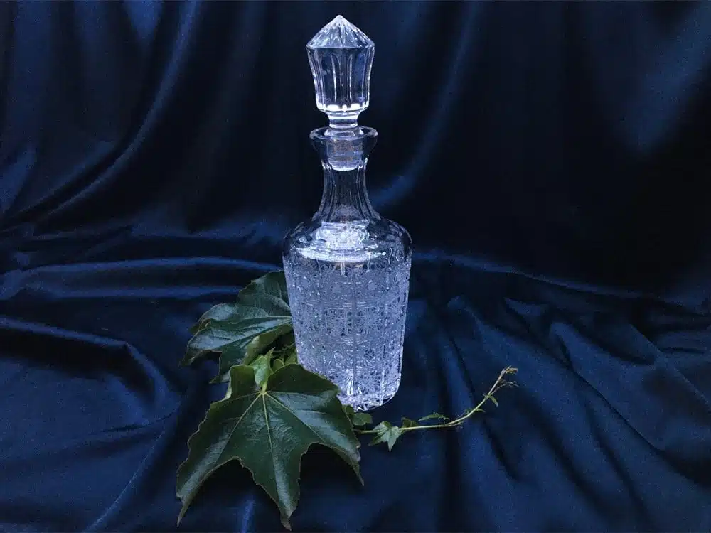 Krištáľová brúsená whisky fľaša 750 ml