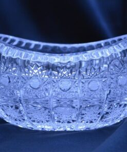 Krištálová brúsená miska gondola 15 cm