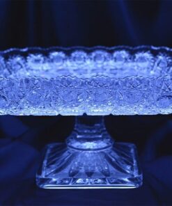 Krištálový brúsený tanier na podstavci 26 cm