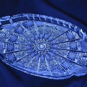 Krištálová brúsená tácka 24,5 cm
