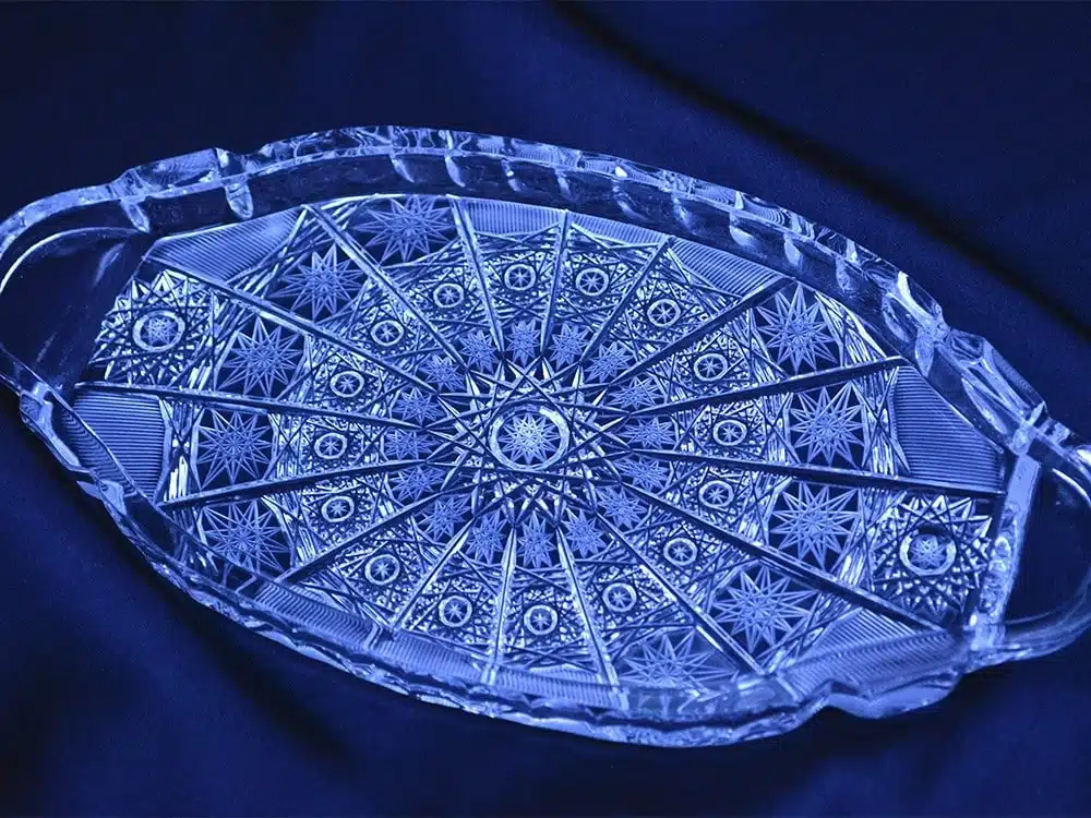 Krištálová brúsená tácka 24,5 cm
