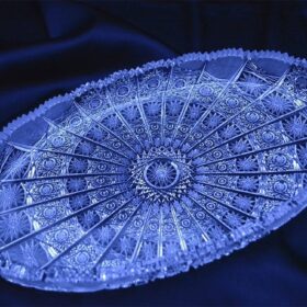 Krištálová brúsená tácka 29,5 cm