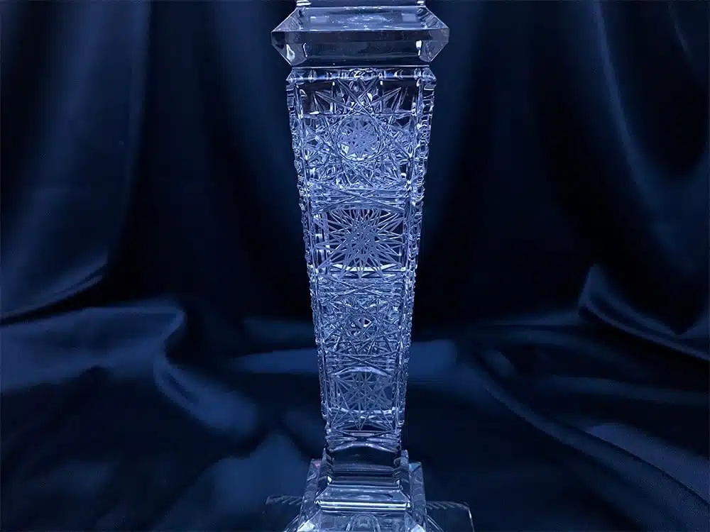 Krištálový brúsený svietnik 25,5 cm