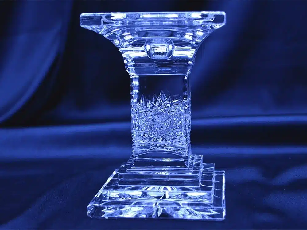 Krištálový brúsený svietnik 13,5 cm