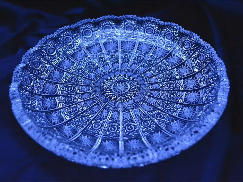Krištálový brúsený tanier 25 cm