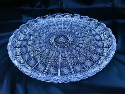 Krištálový brúsený tanier 28 cm