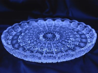 Krištálový brúsený tanier 28 cm