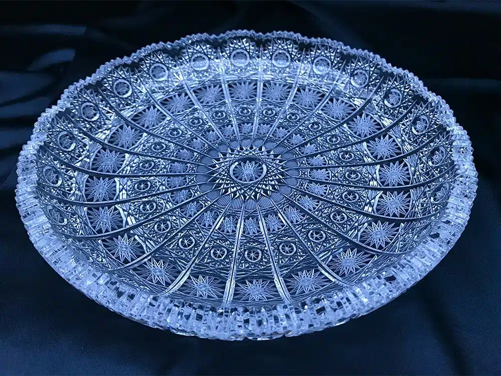 Krištálový brúsený tanier 30 cm