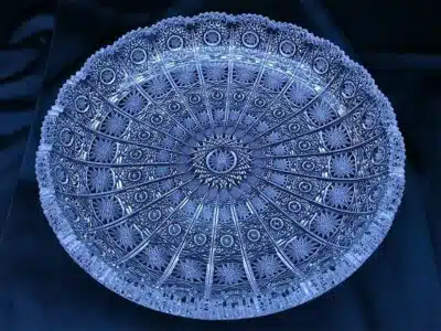 Krištálový brúsený tanier 30 cm