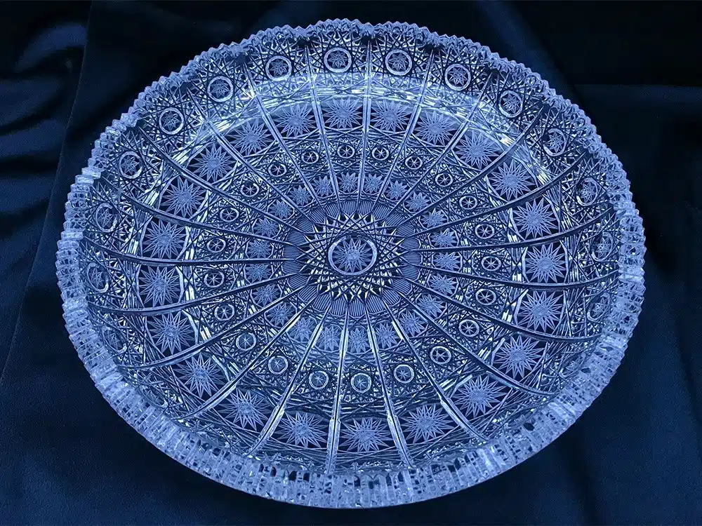 Krištálový brúsený tanier 30 cm
