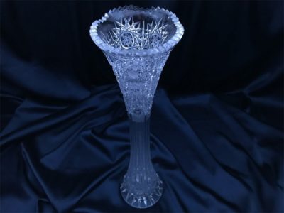 Krištáľová brúsená váza 40 cm