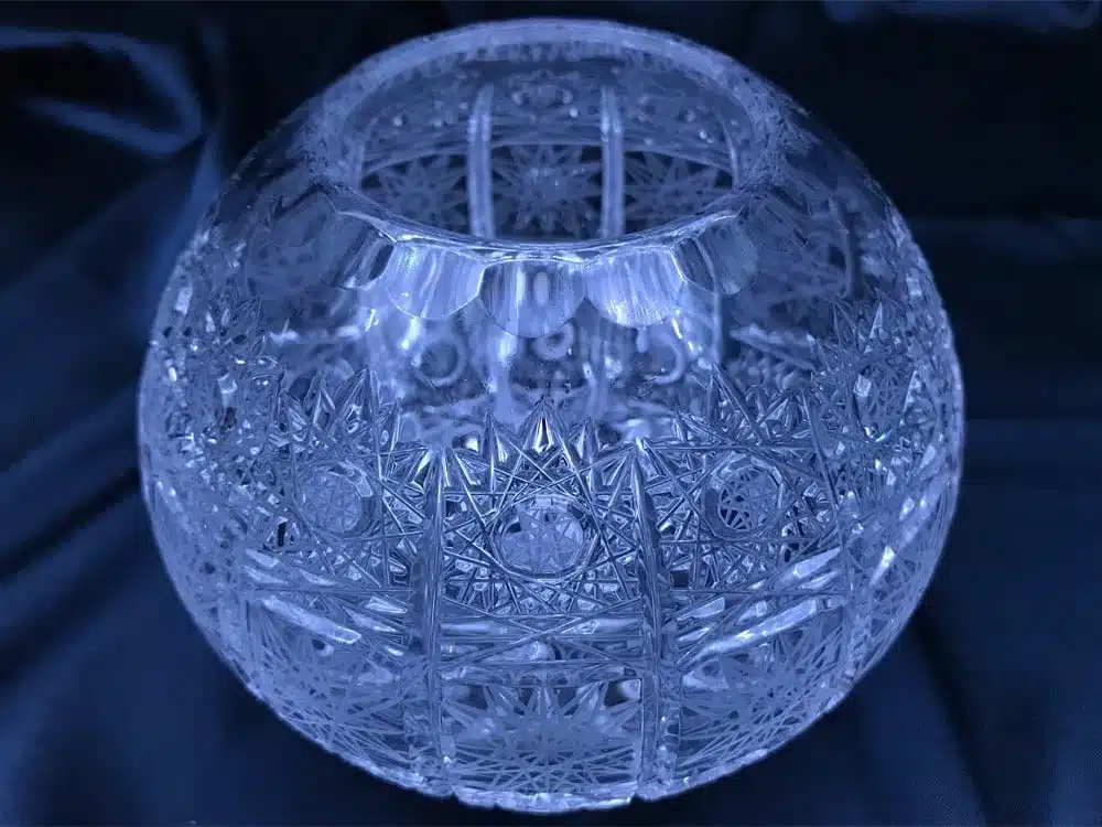 Krištáľová brúsená váza 11 cm