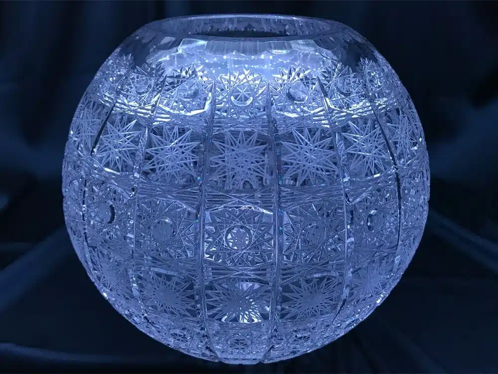 Krištáľová brúsená váza 22 cm