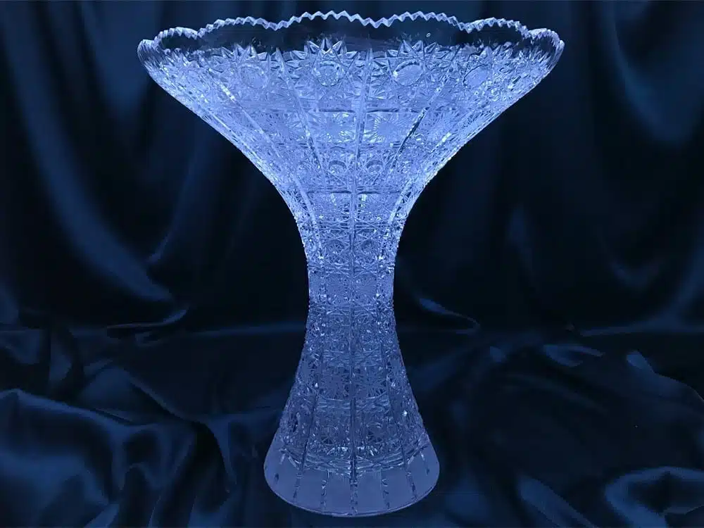 Krištáľová brúsená váza 30 cm