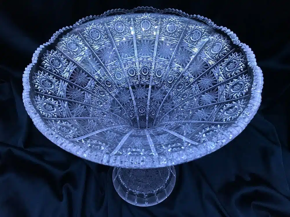 Krištáľová brúsená váza 30 cm