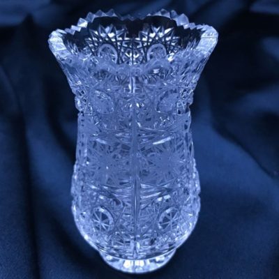 Krištáľová brúsená váza 8,5 cm