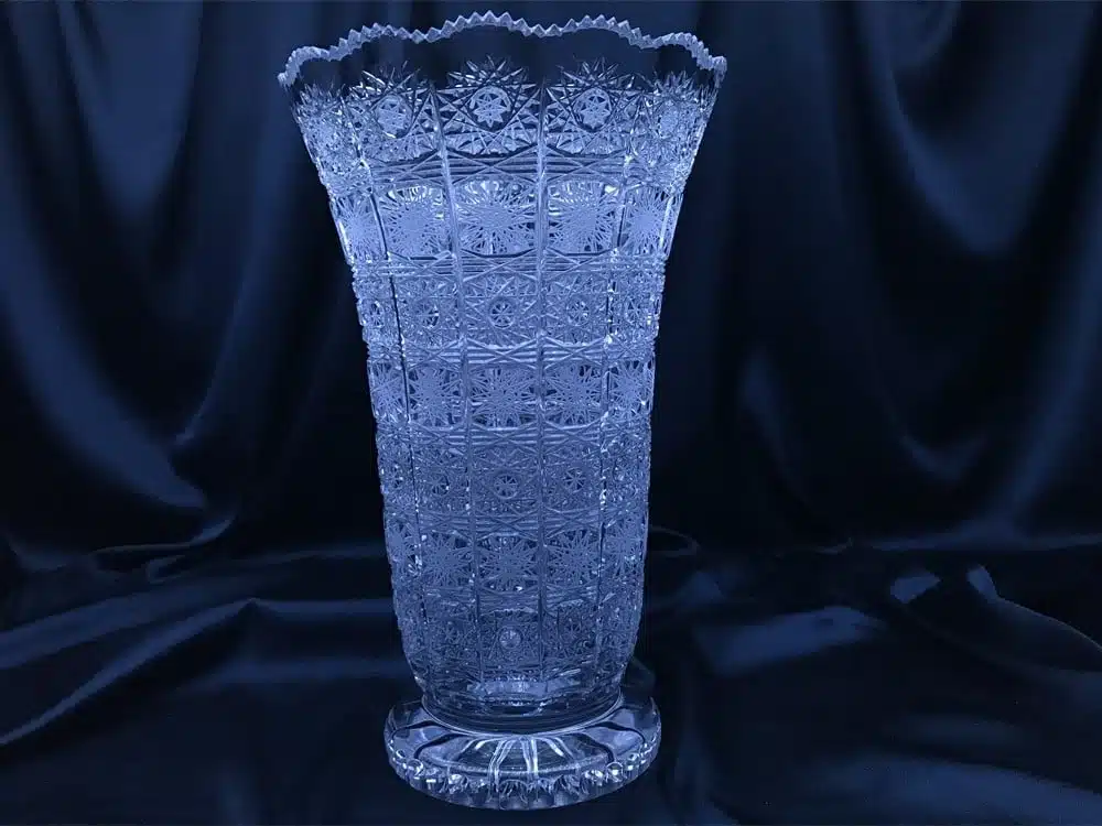 Krištáľová brúsená váza 30 cm