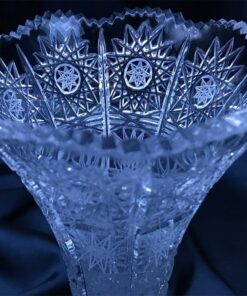 Krištáľová brúsená váza 20 cm