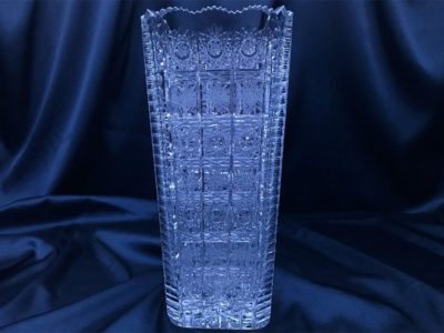 Krištáľová brúsená váza 24,5 cm