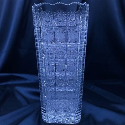 Krištáľová brúsená váza 24,5 cm