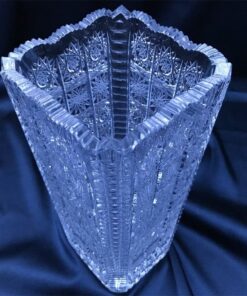 Krištáľová brúsená váza 24,5 cm