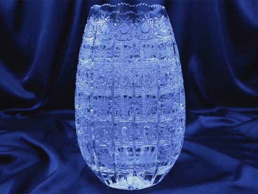 Krištáľová brúsená váza 25,5 cm