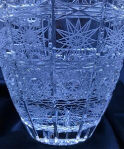 Krištáľová brúsená váza 25,5 cm