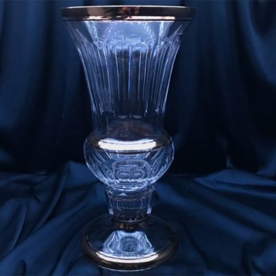 Krištáľová brúsená váza 37 cm