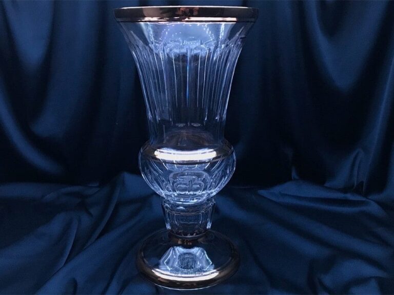 Krištáľová brúsená váza 37 cm