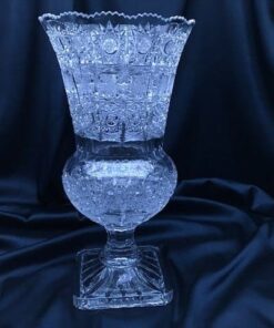 Krištáľová brúsená váza 33,5 cm