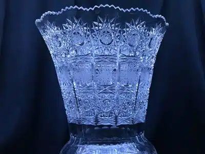 Krištáľová brúsená váza 33,5 cm
