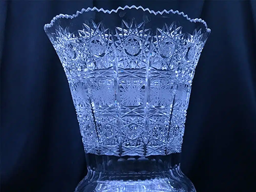 Krištáľová brúsená váza 33,5 cm