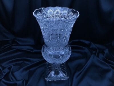 Krištáľová brúsená váza 33,5 cm