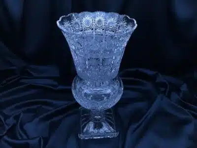 Krištáľová brúsená váza 33,5 cm